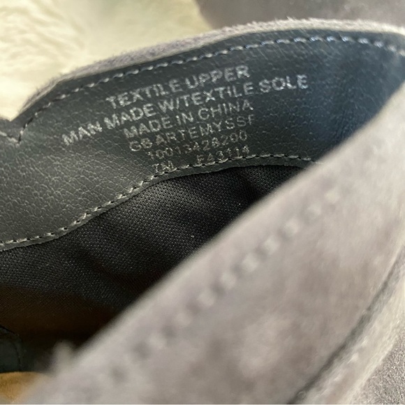 Gianni Bini Memory Foam Gray Suede Ankle Boots with Block Heel Size 7 - Picture 11 of 14